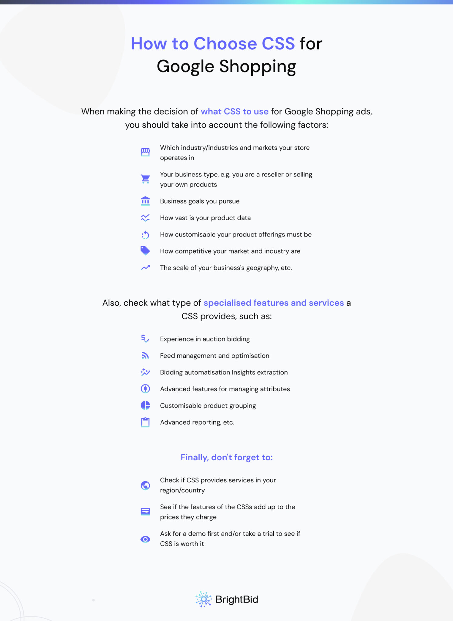 how to choose google shopping css